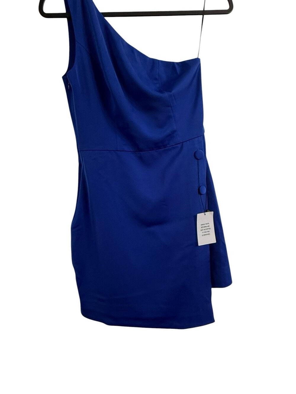 NBD One Shoulder Royal Blue Cocktail Dress XS NWT Asymmetrical Party Mini